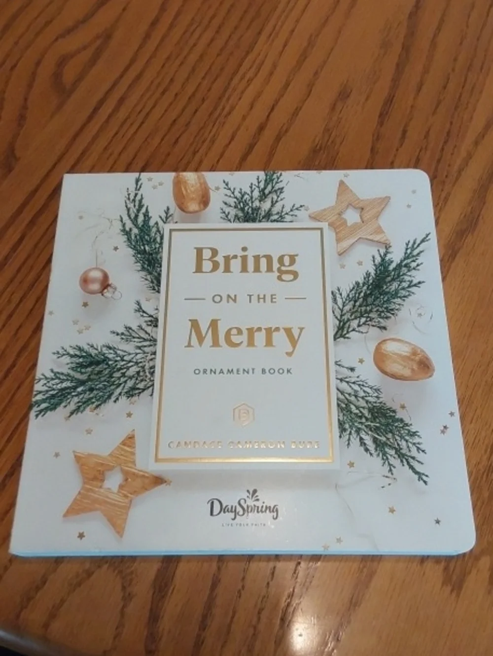 DaySpring 'Bring on the Merry' Ornament Book - White & Gold